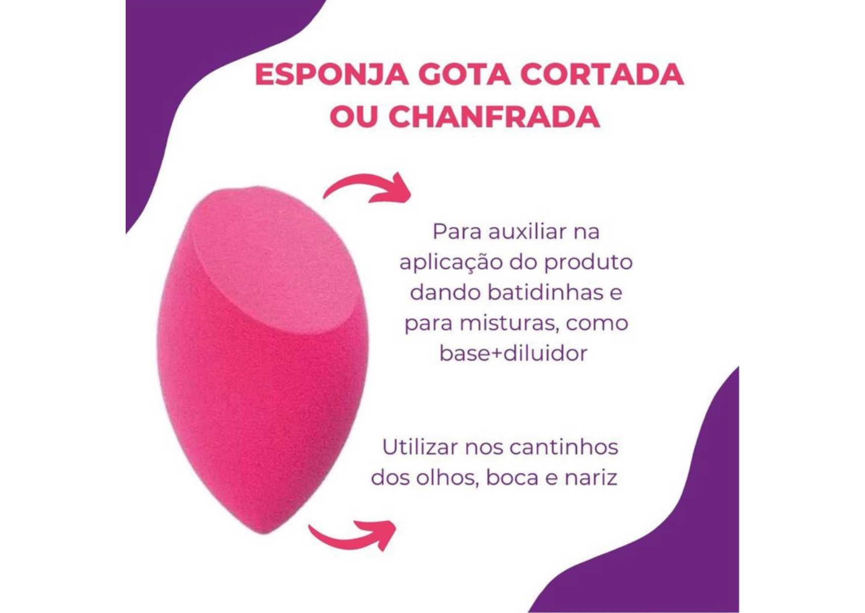 DAFU - ESPONJA DE MAQUIAGEM CHANFRADA