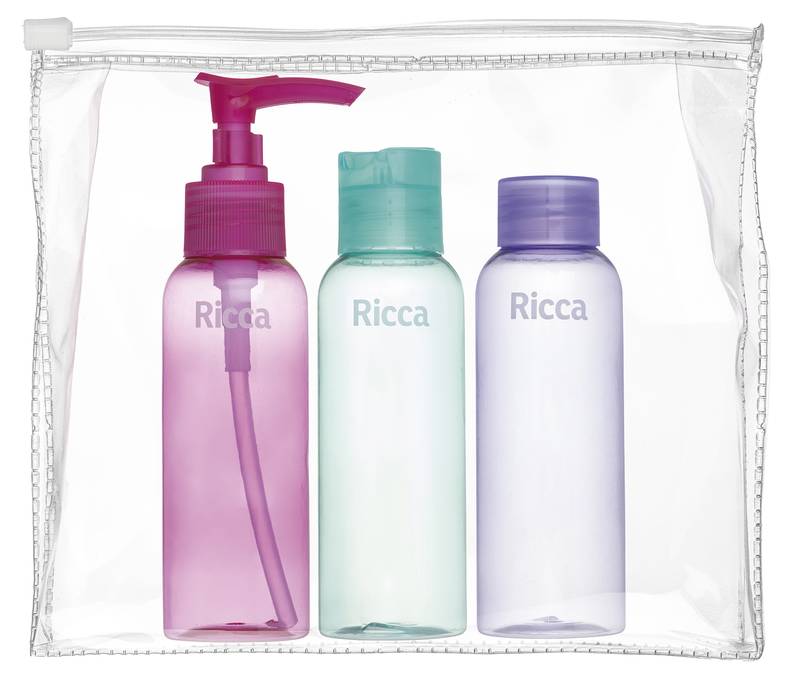 CONJUNTO C/ 3 FRASCOS DE VIAGEM - RICCA