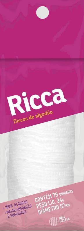 DISCO DE ALGODAO C/ 70UN - RICCA