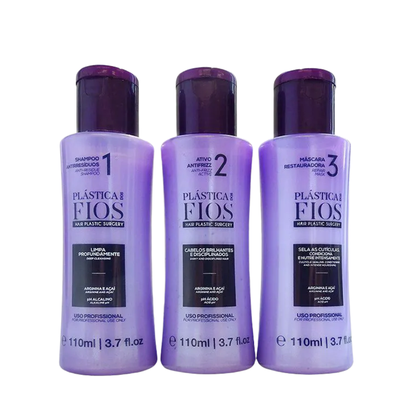 PLASTICA DOS FIOS - KIT PROF. 3X110ML - C...