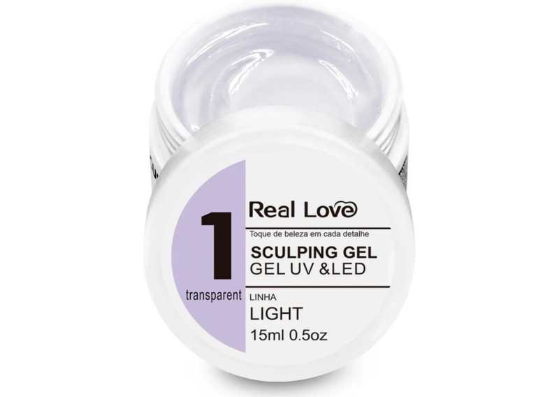 REAL LOVE - GEL 15ML UV/LED - N 01 TRANSP...