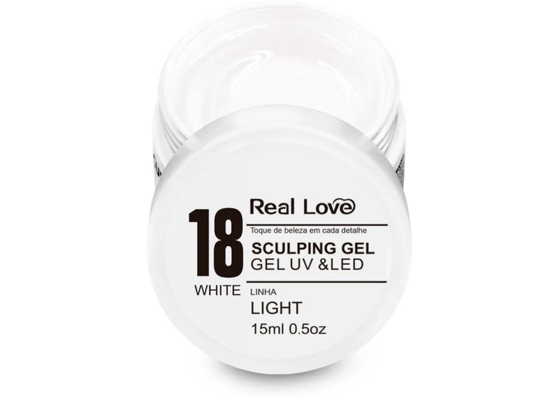 REAL LOVE - GEL 15ML UV/LED - N 18 BRANCO...