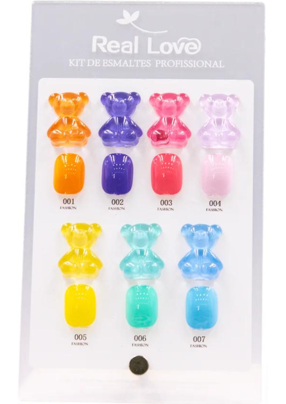 REAL LOVE - KIT PROFISSIONAL C/ 7 ESMALTE...